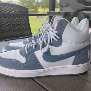 blue and pink nike boroughs